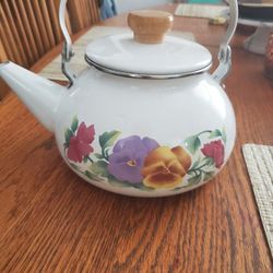 Vintage Tea Pot Kettle Flowers 💐 


