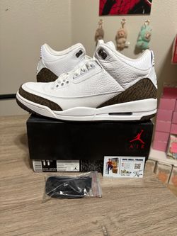 Size 11.5 - TRIED ON Air Jordan 3 Retro Mocha White Brown