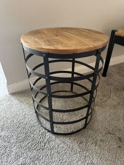 Barrel Cage Side Table