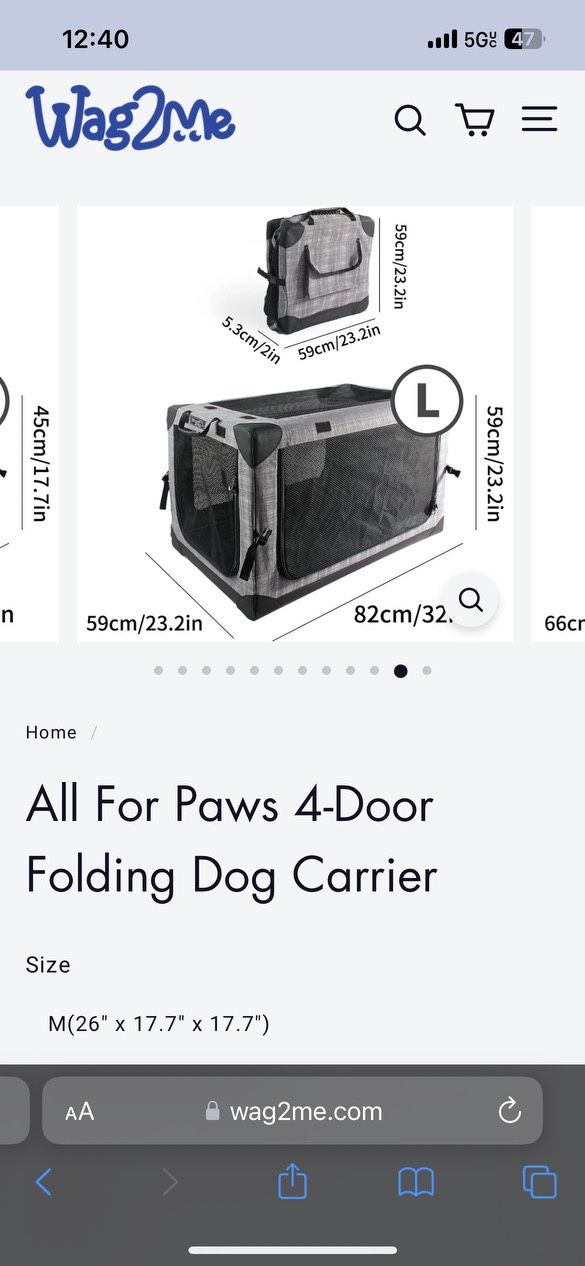 Dog Carrier- Collapsible 