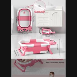 Foldable baby bathtub