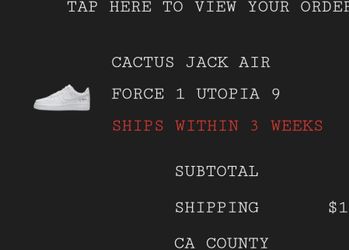 Travis Scott Air Force 1 Utopia Size 9 