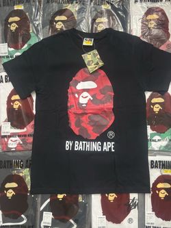 BAPE A Bathing Ape Black Camo Ape Head Tee
