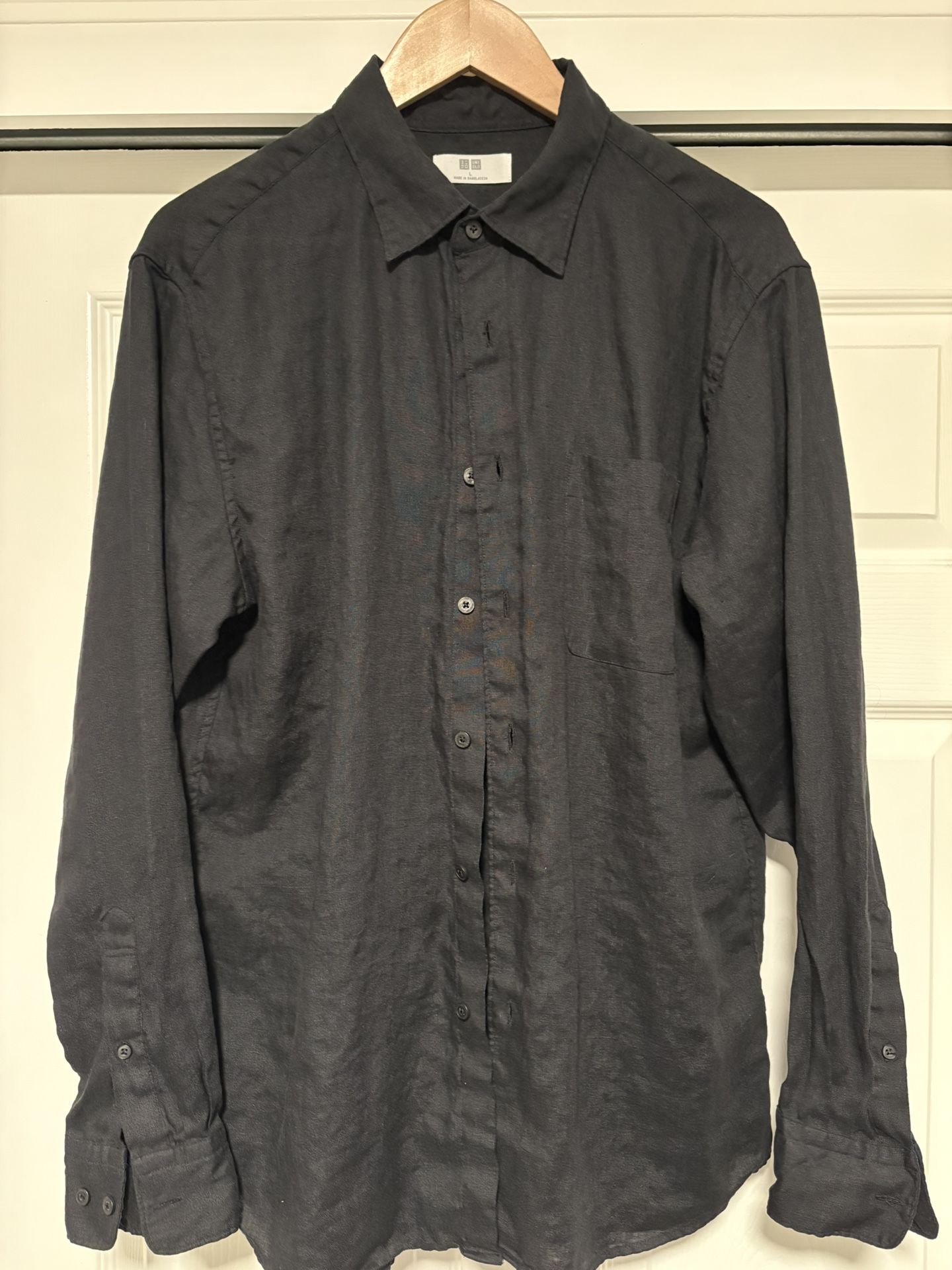 Uniqlo Men’s Linen Shirt, Size L