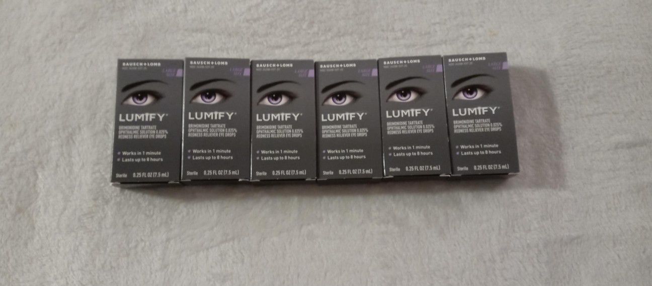  Lumify Eye Drops - Six (6) Boxes - Brand New  0.25oz  expires 12/23
