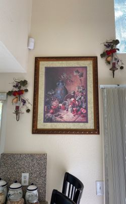 Home interior frame with candles holder..