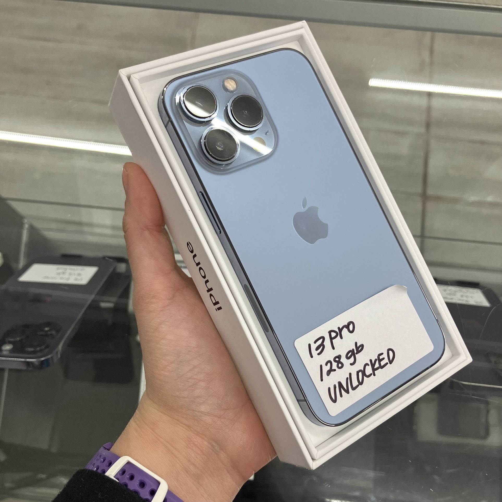 Blue iPhone 13 Pro, Cheap Phones $50 Down W/approval 