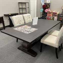 Beautiful Brown Sleek Traditional Dining Table