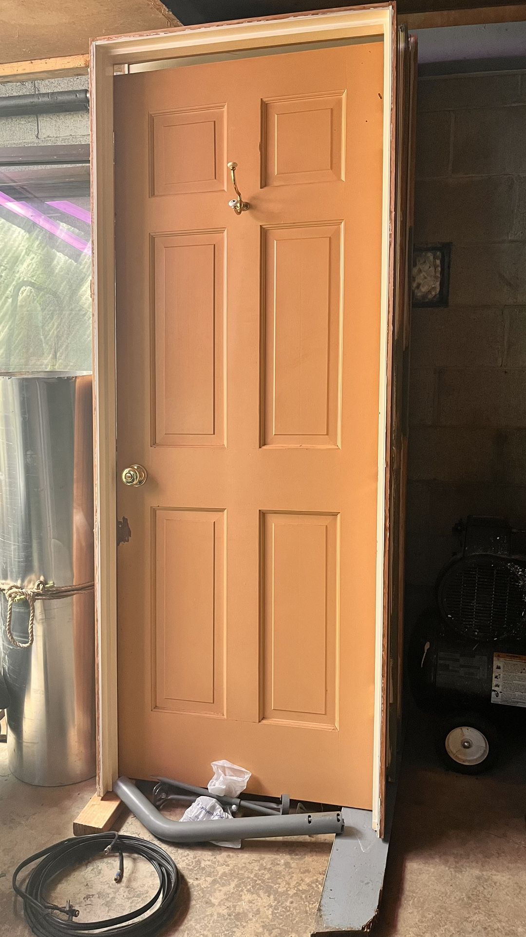 Four Prehung Six Panel Solid Wood Doors