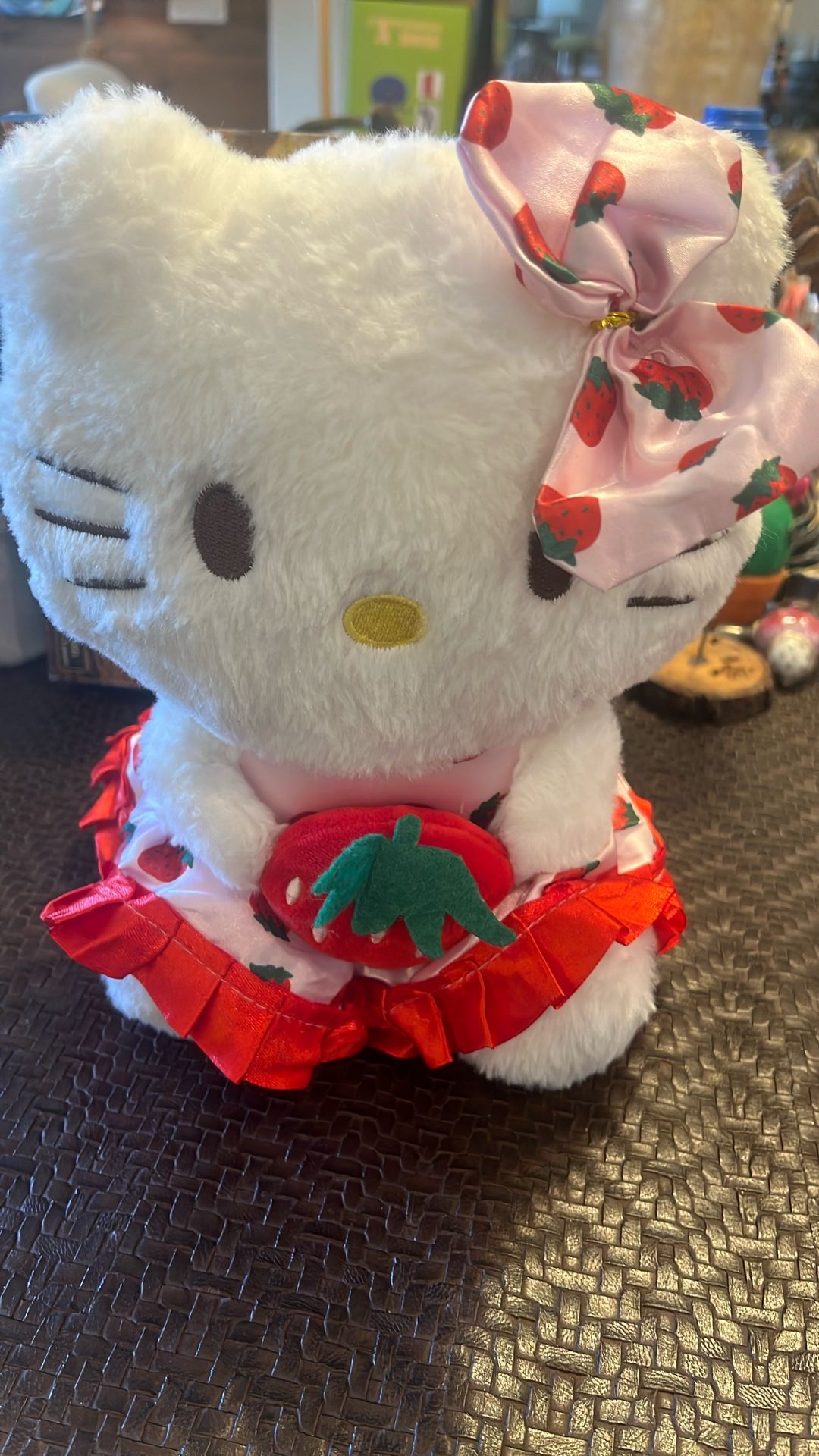 Hello Kitty Strawberry Dress with bow plush