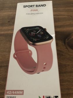 NEW SPORT BAND WITH APPLE WATCH SILICONE CASE PINK & SCREEN PROTECTOR $23