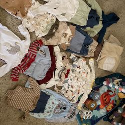 0-3 BABY CLOTHES TAKE ALL FOR $100 AND FREE 2 CANS OF SIMILAC FORMULA AND BABY TUMMY TIME PLAYPEN!! 