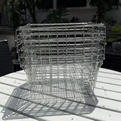 Home Decor Metal Storage Accessory Basket - Stackable Set Of 6!