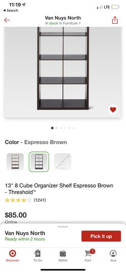 8 Cube Organizer Espresso Color