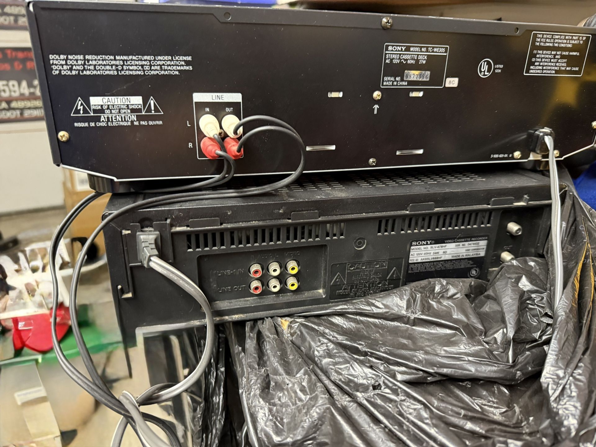 Sony VHS And Cassette Player