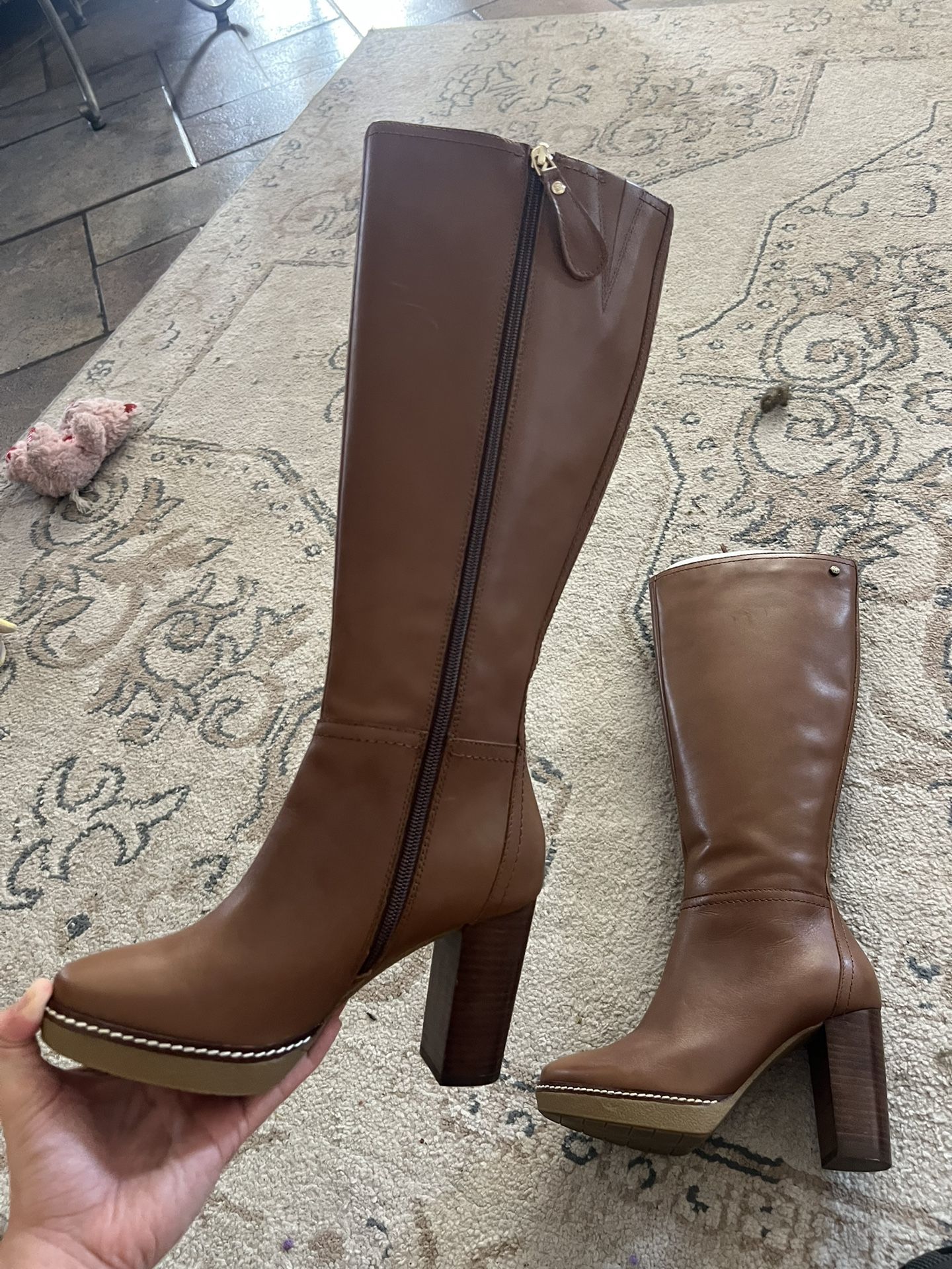 Tommy Hilfiger Brown Leather Boots