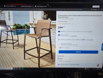 2 New Outdoor Bar Stools