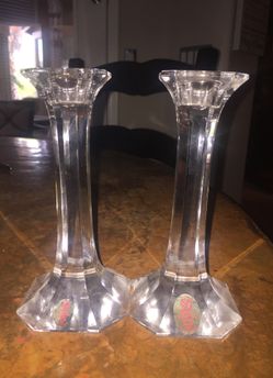 Dresden Lead Crystal taper Holders