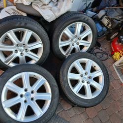JUEGO DE RRINES PARA CARROS TOYOTA CAMRY LEXUX TACOMA 5 OYOS MEDIDA 17