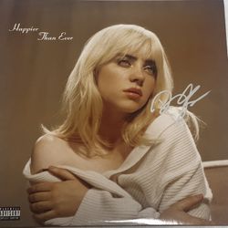 Signed Billie Eilish Vinyl Cover