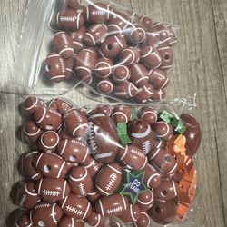 Wood Foot Ball Beads 