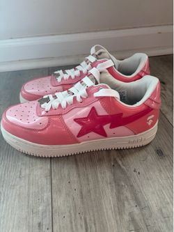 Bape pink and white size 7