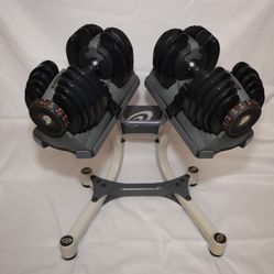 Nautilus Bowflex SelectTech 552 Adjustable Dumbbells with Stand - Great Shape