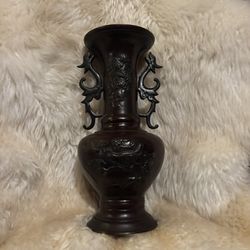 Birds and Blossom Bronze Vase 