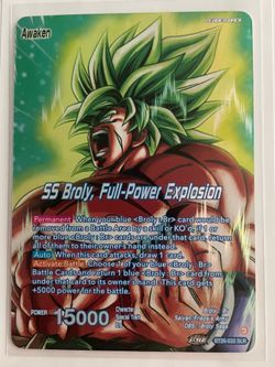 Dragon Ball Z SS Broly, Full-Power Explosion Alternate Art- Ultimate Advent BT26-032 SLR