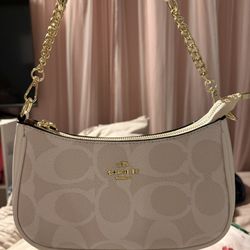 White And Cream Coach Bag 
