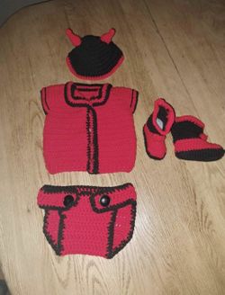 HANDMADE Baby Devil Halloween Costume
