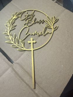Camila Baptism Cake Topper