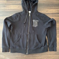 (WMNS) Burberry Monogram Motif Cotton Oversized Hooded Top (contact info removed)  Size Medium