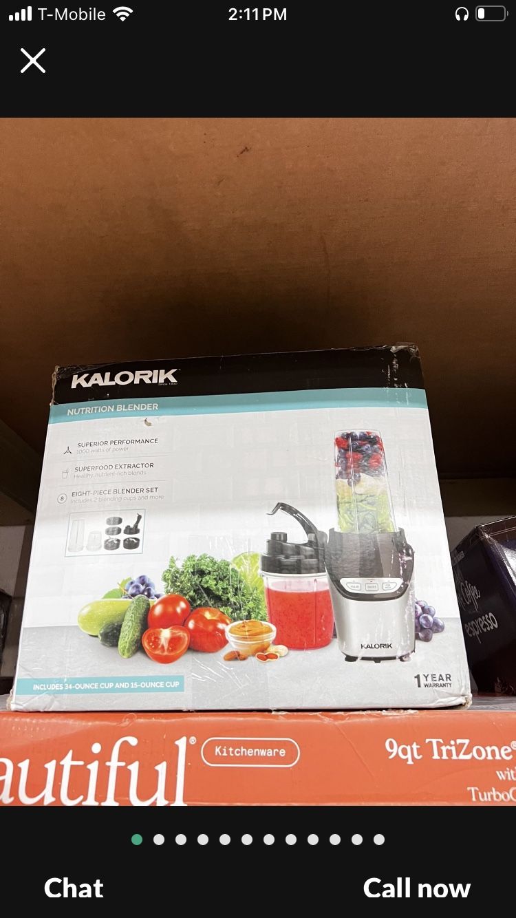 8-Piece Nutrition Blender Set 1600W Peak Power, New in Box