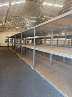 Used Uline 3 Tier Bulk Racks 96 in W x 48 in D Heavy Duty Storage Shelving Stronger Than Homedepot Lowes And Costco Delivery Available