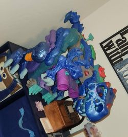 LIKE NEW XL WALKING ROARING FISHER PRICE IMAGINEXT ULTRA ICE BLUE DINO PLAY DINOSAUR T-REX TOY PLAYSET ACTION FIGURE