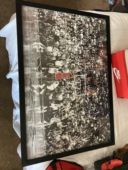 Michael Jordan Last Shot Poster Framed