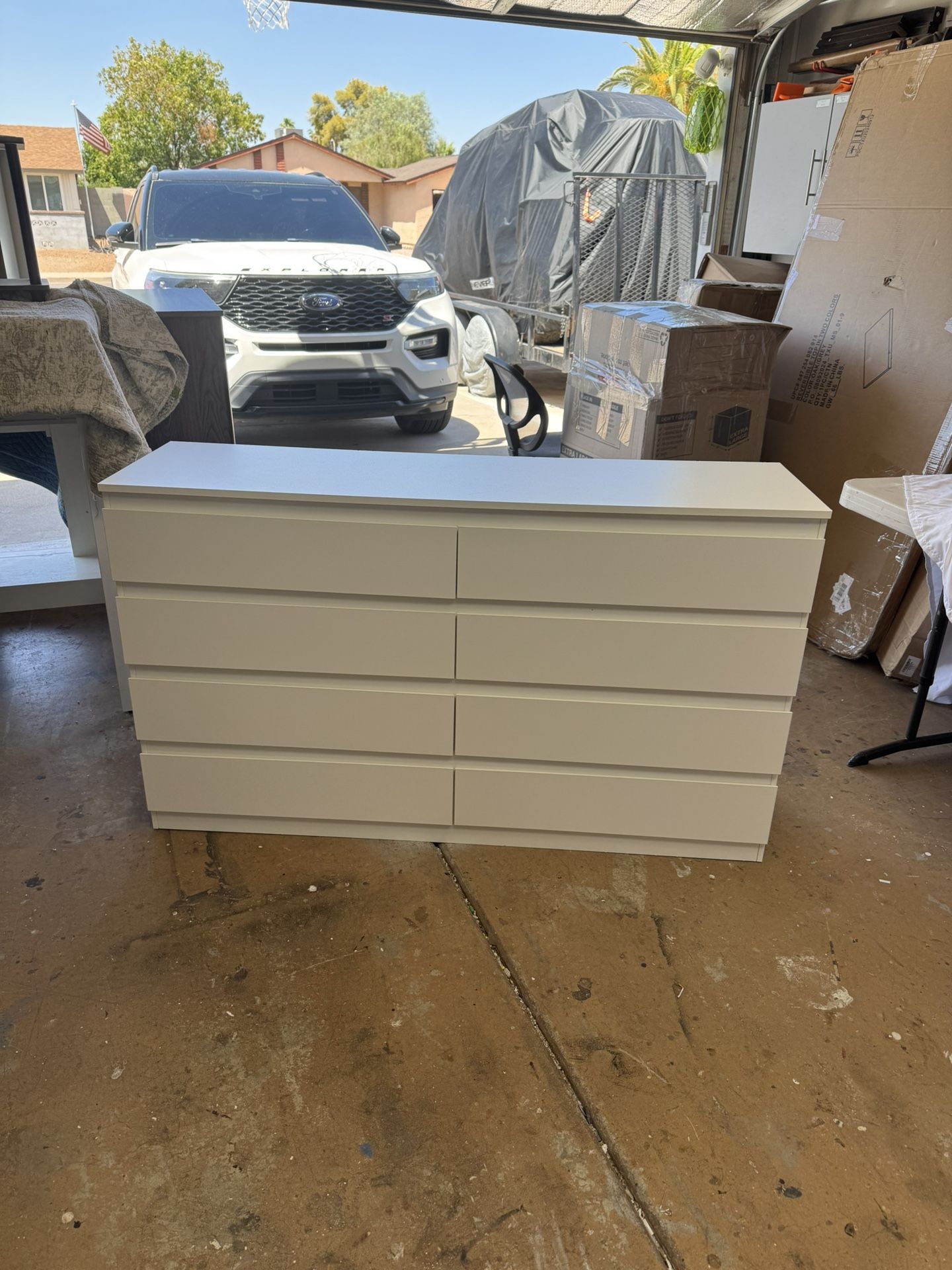 8 Drawer Dresser White