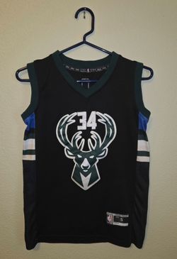 NBA - Authentics - Milwaukee Bucks - Swingman Statement Edition Jersey - Embroidered - Youth - Small - Polyester - Gnassis Antetokounmpo #34 - Black