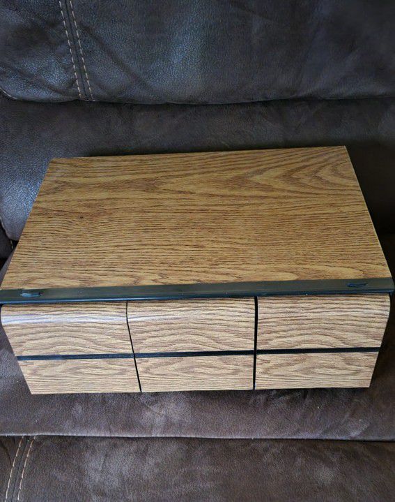 SPRING SALE Vintage like NEW Faux wood 3 drawer cd games storage holder stores 66 cases. Stackable. 