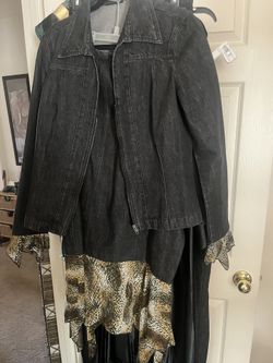 denim suit sz 12 tall