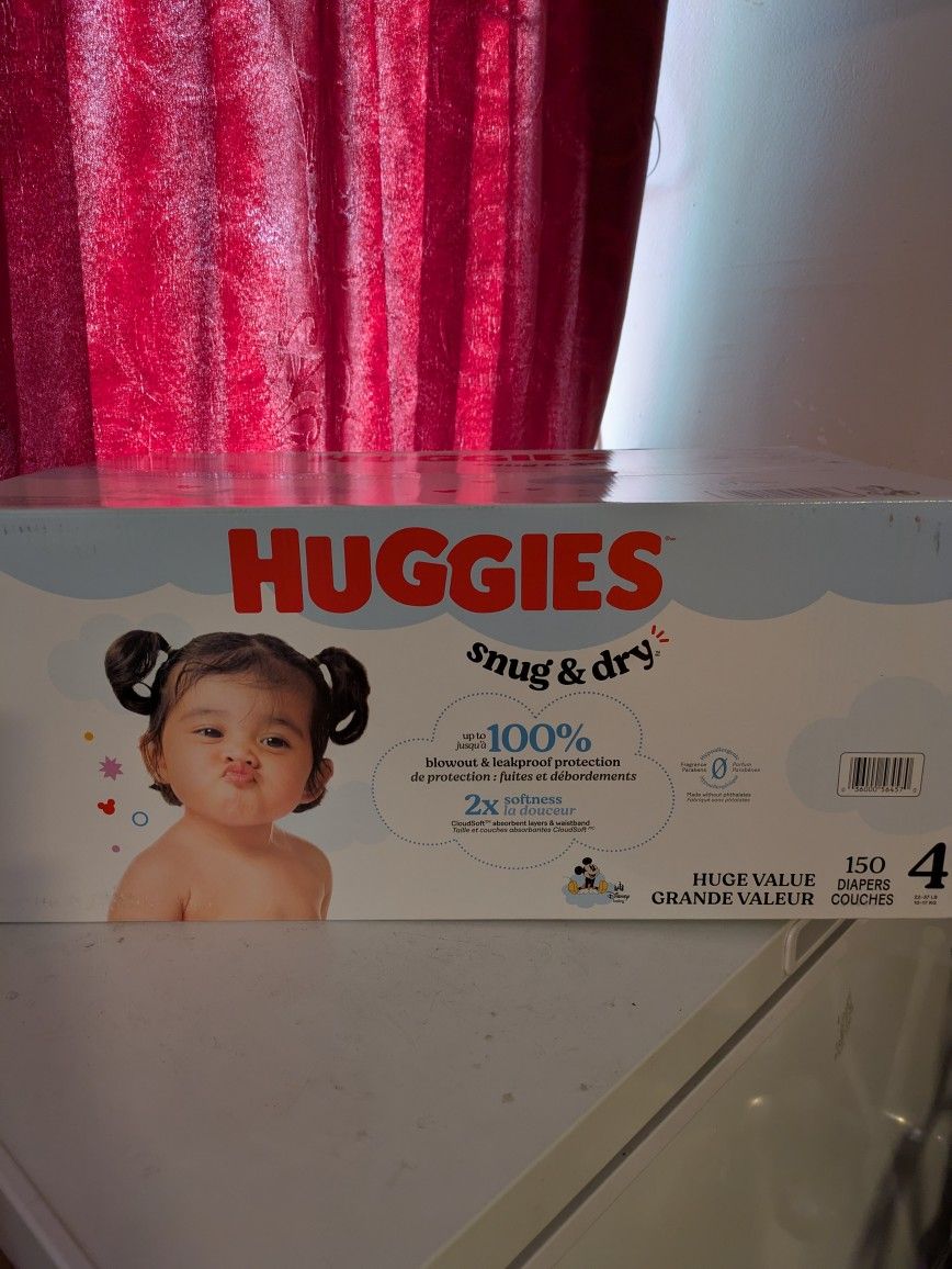 New Box Huggies Diapers  $35