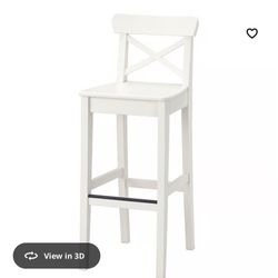 TWO IKEA Bar Stools With Backrest