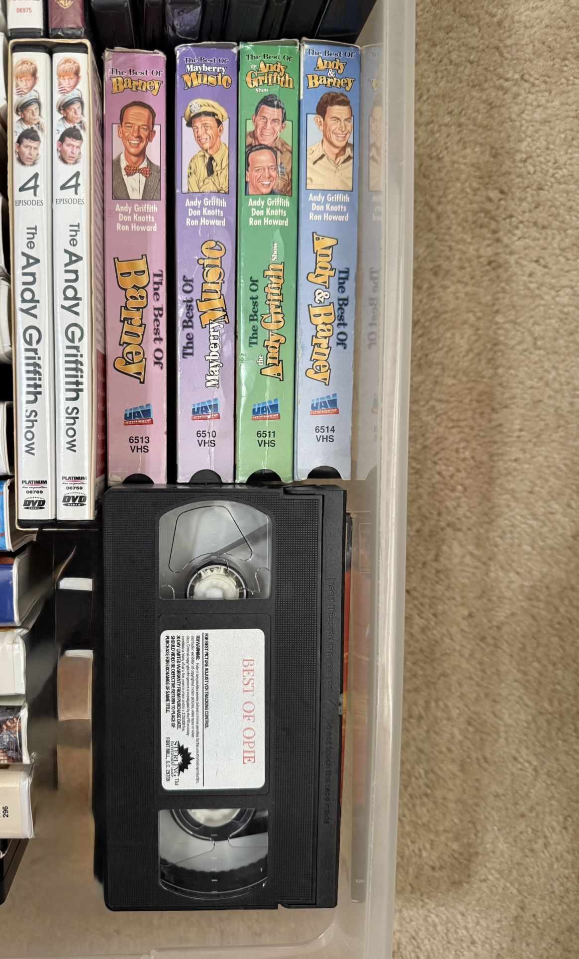 Andy Griffith VHS And DVDs 