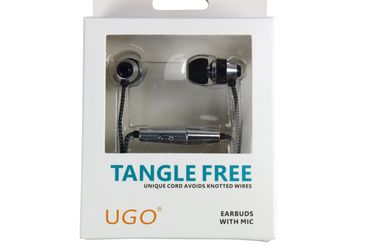 UGO Tangle Free Earbuds with Microphone