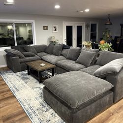 ✨ Sereen 6-Piece Modular Sectional – Dark Gray