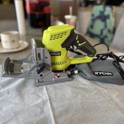 Ryobi 6 Amp Corded AC Biscuit Joiner Kit with Dust Collector
