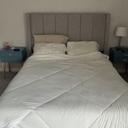 Queen Bed (Frame, Mattress, Box Spring