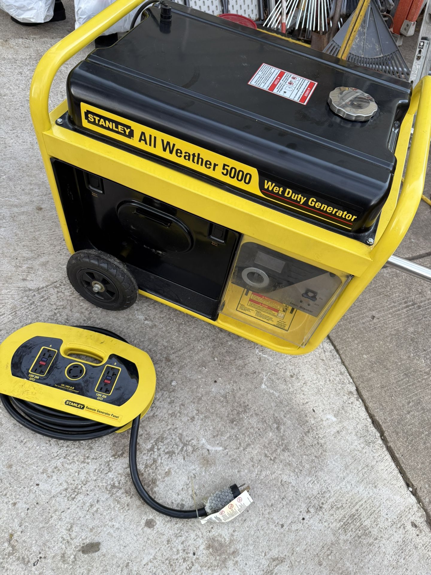 STANLEY all weather 5000 wet duty generator