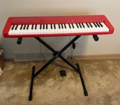 Casio CT-S1 61 Key Portable Keyboard In Red